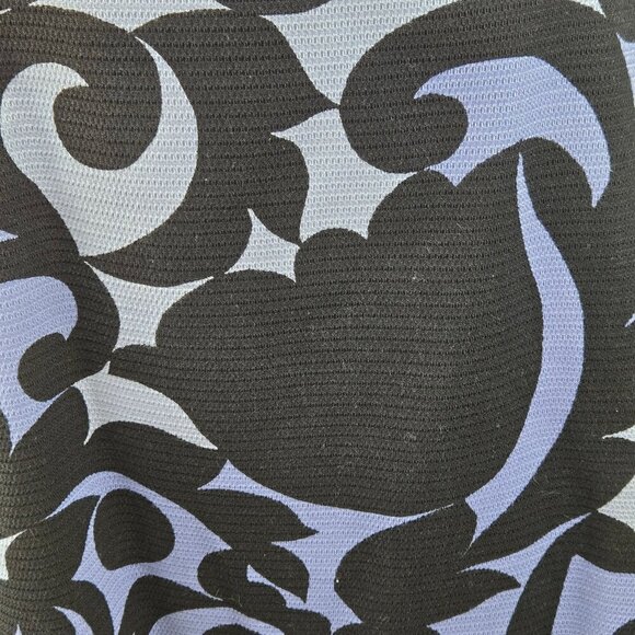 Ann Taylor Size 2 Blue Black Floral Pattern Pencil Skirt Lined Hidden Back Zip - Picture 3 of 11